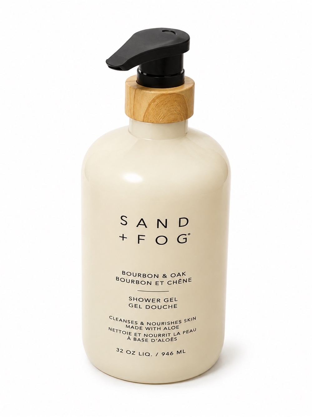 SAND + FOG Bourbon & Oak Shower Gel — Cream